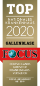 Focus-Auszeichnung Top Nationales Krankenhaus im Bereich der Gallenblasenchirurgie für das Sankt Marien-Krankenhaus Berlin