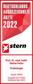 Stern-Siegel Deutschlands Ausgezeichnete Mediziner Proktologie 2022