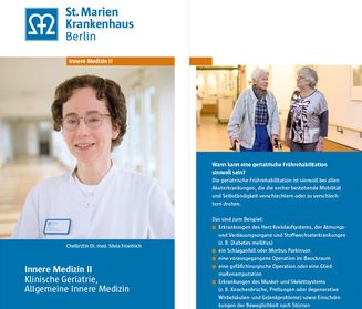 Vorschaubild für den Informationsflyer der Abteilung Innere Medizin, Geriatrie im Sankt Marien-Krankenhaus Berlin