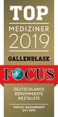 Focus-Auszeichnung Top Mediziner Gallenblase 2019 für Professor Farke, Chefarzt der Abteilung Allgemein- und Viszeralchirurgie im St. Marien-Krankenhaus Berlin