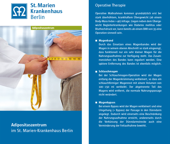 Vorschaubild vom Informationsflyer für das Adipositaszentrum im Sankt Marien-Krankenhaus Berlin